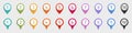 Button Map Pointer Set With Number Bullet Point From 1 To 10 - Vector Illustration Isolated On Transparent Background Royalty Free Stock Photo