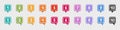 Button Map Pointer Set With Number Bullet Point From 1 To 10 - Vector Illustration Isolated On Transparent Background Royalty Free Stock Photo