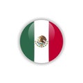 Button Mexico Flag Vector Template Design Royalty Free Stock Photo