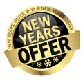 Button New Years Offer Royalty Free Stock Photo