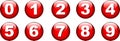 Button number icon Royalty Free Stock Photo