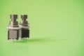 Button,3pdt switch for replacing guitar processor pedal,mixers,amplifiers Royalty Free Stock Photo
