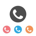 Button phone on gray set icon. logo, symbol, app, web, ui. Vector Royalty Free Stock Photo