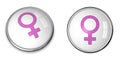 Button Pink Female Symbol