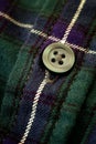 Button on Plaid Flannel Shirt