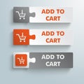 Button Puzzles Add To Cart PiAd Royalty Free Stock Photo