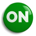 On Button Round Green Icon Royalty Free Stock Photo