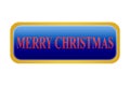 The button that says merry Christmas, white background Royalty Free Stock Photo