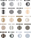 Button, set of buttons that are metal and light Royalty Free Stock Photo