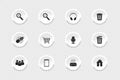 Button Set - Icons For Web Design - Vector Illustrations - Isolated On Transparent Background Royalty Free Stock Photo