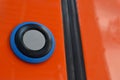 Button with sign wheelchair. Train door push button press to open sliding mechanical door at a train station platform. Special