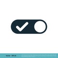 Button Slide Icon Vector Logo Template Illustration Design. Vector EPS 10 Royalty Free Stock Photo