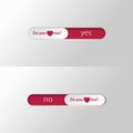 Button slider Do you love me