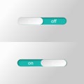 Button slider on off