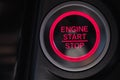 Button start and engine stop Royalty Free Stock Photo