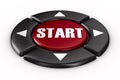 Button start on white background Royalty Free Stock Photo