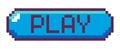 Button for starting game, clicking play vector