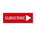 Button with subscribe video channel. Vector icon Royalty Free Stock Photo
