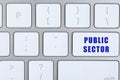 Button with text Public Sector on computer keyboard, closeup Royalty Free Stock Photo