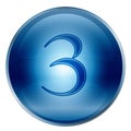 The button three blue