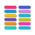 Button vector set flat style with shadow Royalty Free Stock Photo
