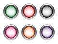 Button Web Icons in various colors Royalty Free Stock Photo