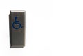button wheelchair white background concept request help