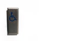 button wheelchair white background concept request help Royalty Free Stock Photo