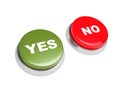 Button yes and no. Royalty Free Stock Photo