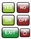 Button yes no on off