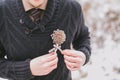 Buttonhole on grooms wedding suit