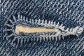 Buttonhole of jeans cloth