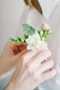 Buttonhole to the groom Royalty Free Stock Photo