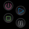 buttons of any device ,interface black icon ,illustrator Royalty Free Stock Photo