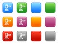 Buttons with auction icon Royalty Free Stock Photo