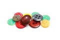 Buttons for clothes on white background using for concept of Button Day. - Image Royalty Free Stock Photo