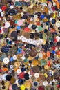Large pile of colorful buttons