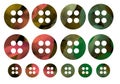 Buttons coloured set for postcard and cards and magazines and stickers and kids and hobbies