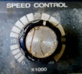 buttons on control panel of an old diry and dusty electric device Royalty Free Stock Photo