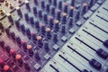 Music Studio Mixer Control Royalty Free Stock Photo