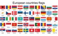 Buttons with European countries flags Royalty Free Stock Photo
