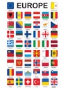 Buttons with flags of Europe Royalty Free Stock Photo