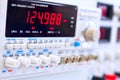 Buttons of laboratory function generator Royalty Free Stock Photo