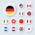 Buttons made in China, Italy, Japan, France, Canada, Netherlands, United States, Switzerland, Ireland, Norway, United Kingdom,