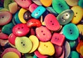 Buttons made with dried tropical plants seeds