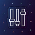 Buttons from the mixer nolan button icon. Simple thin line, outline vector of web icons for ui and ux, website or mobile Royalty Free Stock Photo