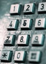 Buttons of an old-style public phone. Royalty Free Stock Photo