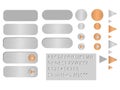 Buttons polished steel - vector