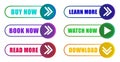 Buttons set collection. Web click elements. Call action Vector. Interface graphic buttons. Royalty Free Stock Photo
