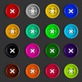 Buttons. Set of multicolored buttons. Vector.